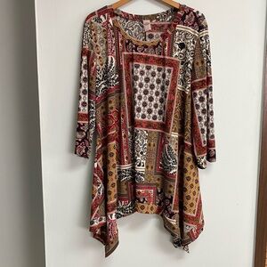 PINK COCONUT BOUTIQUE TUNIC TOP - 2X